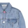 Picture of Billie Blush Girls Diamante Lightweight Denim Jacket -  Blue Multi