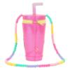 Picture of Billie Blush Girls Sequin Heart & Rainbow Crossbody Bag - Pink Multi
