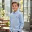 Picture of BOSS Boys Long Sleeve Traditional Oxford Cotton Shirt - Blue