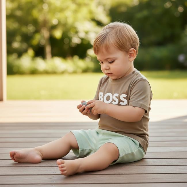 Picture of BOSS Toddler Boys Short Sleeve T-Shirt - Dark Stone
