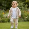 Picture of BOSS Baby Boys T-shirt Jogger & Hoody Gift Box Set X 3  - Stone