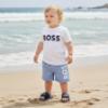 Picture of BOSS Toddler Boys Logo Aqua Slide Sandals - Navy Blue