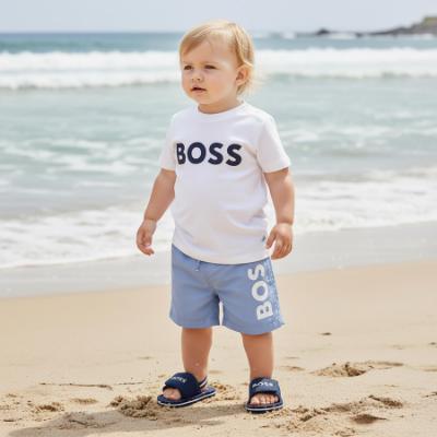 Picture of BOSS Toddler Boys Logo Aqua Slide Sandals - Navy Blue