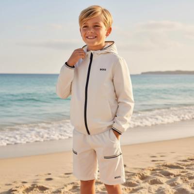 Picture of BOSS Boys Windbreaker & Shorts Set X 2 - Sand