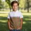 Picture of BOSS Boys Mini Me Short Sleeve Two Tone Polo Top - Cookie