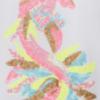 Picture of Billie Blush Girls Short Sleeve Sequin Magical Creature Top - White Multi