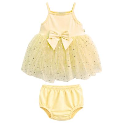Picture of Caramelo Kids Toddler Girls Summer Occasion Strappy Party Dress - Lemon