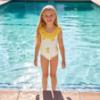 Picture of Meia Pata Girls Pears St. Barths Swimsuit - Lemon Green